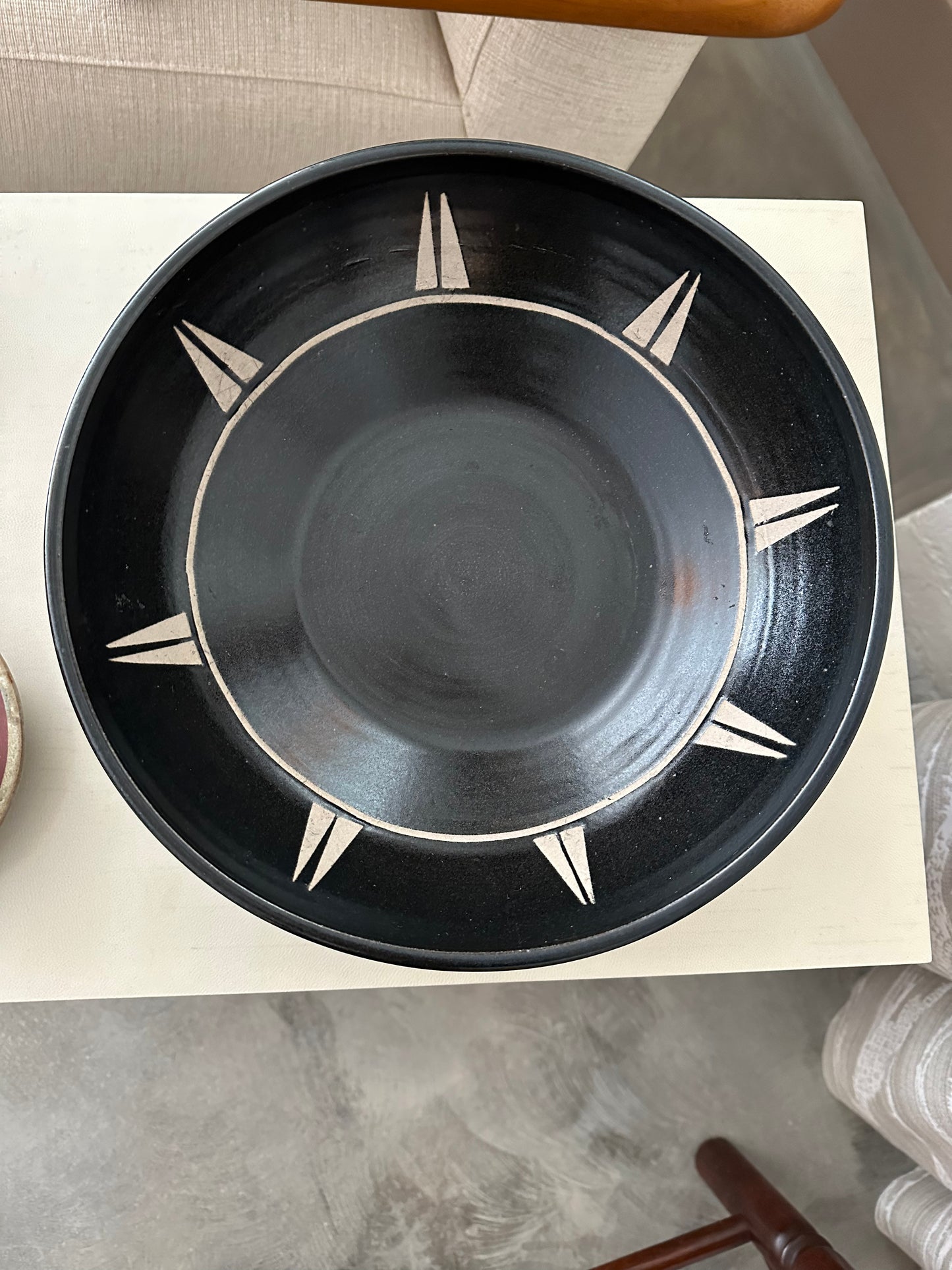 Black Ceramic Bowl, Large