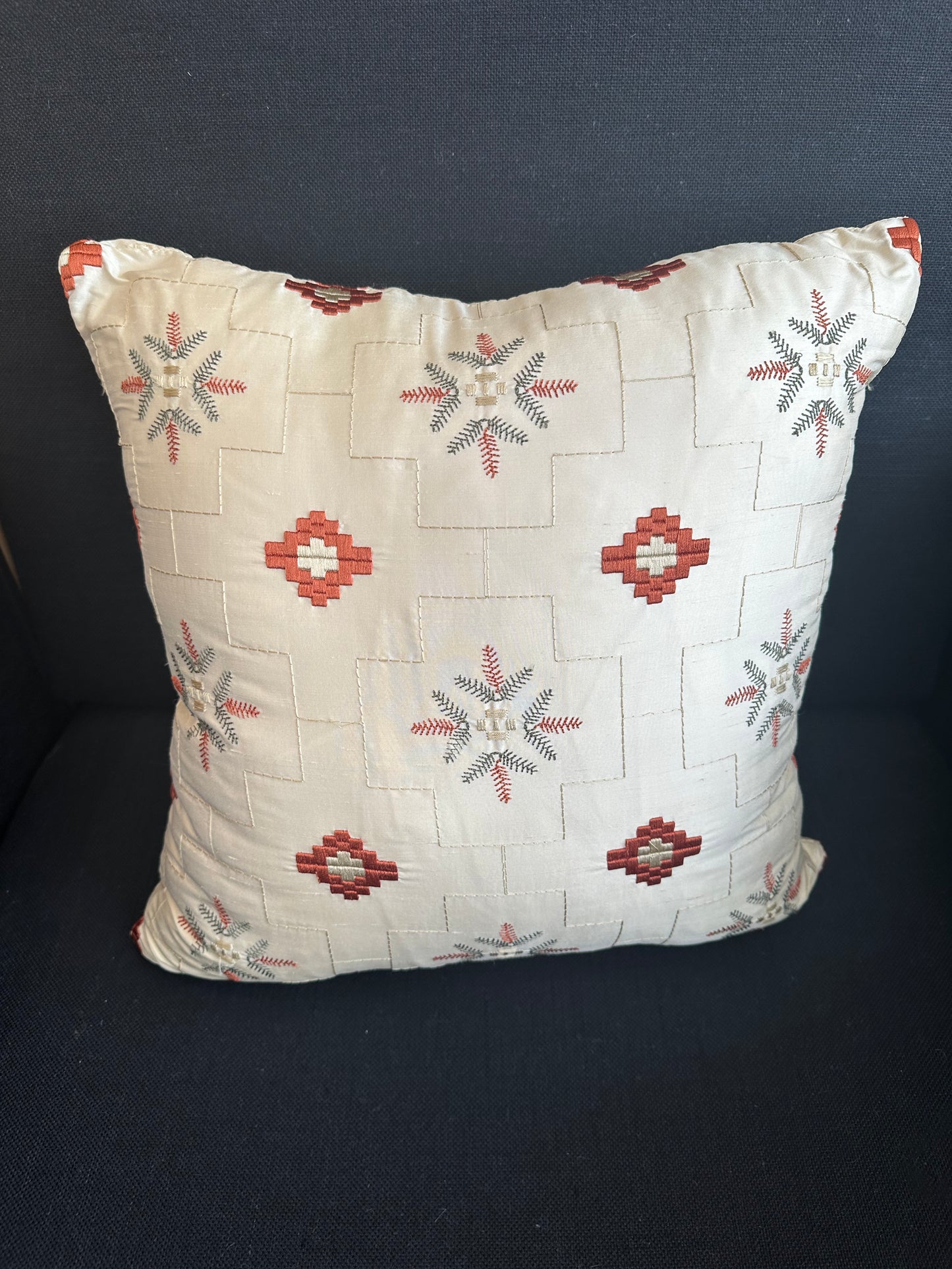 Silk Embroidered Pillow
