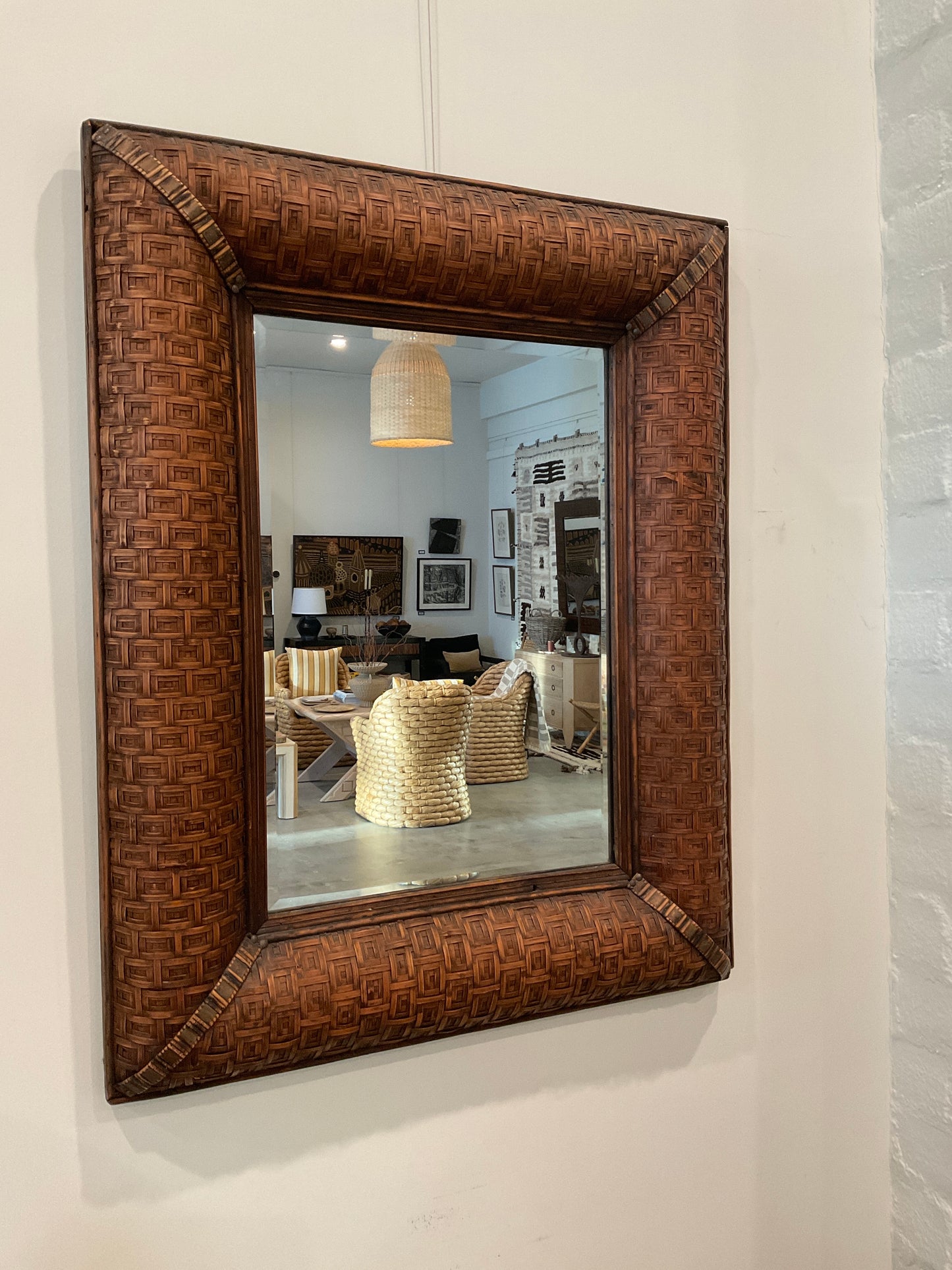 Rattan Mirror