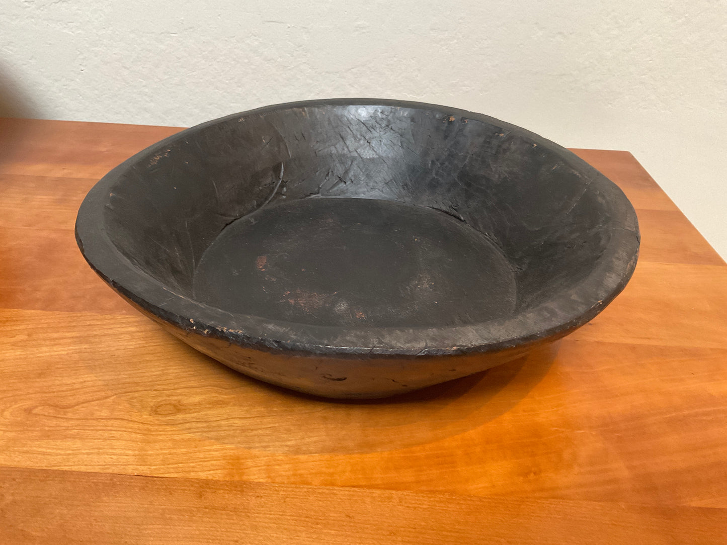 Round Decorative Reclaimed Wood Vintage Reproduction Bowl, Medium