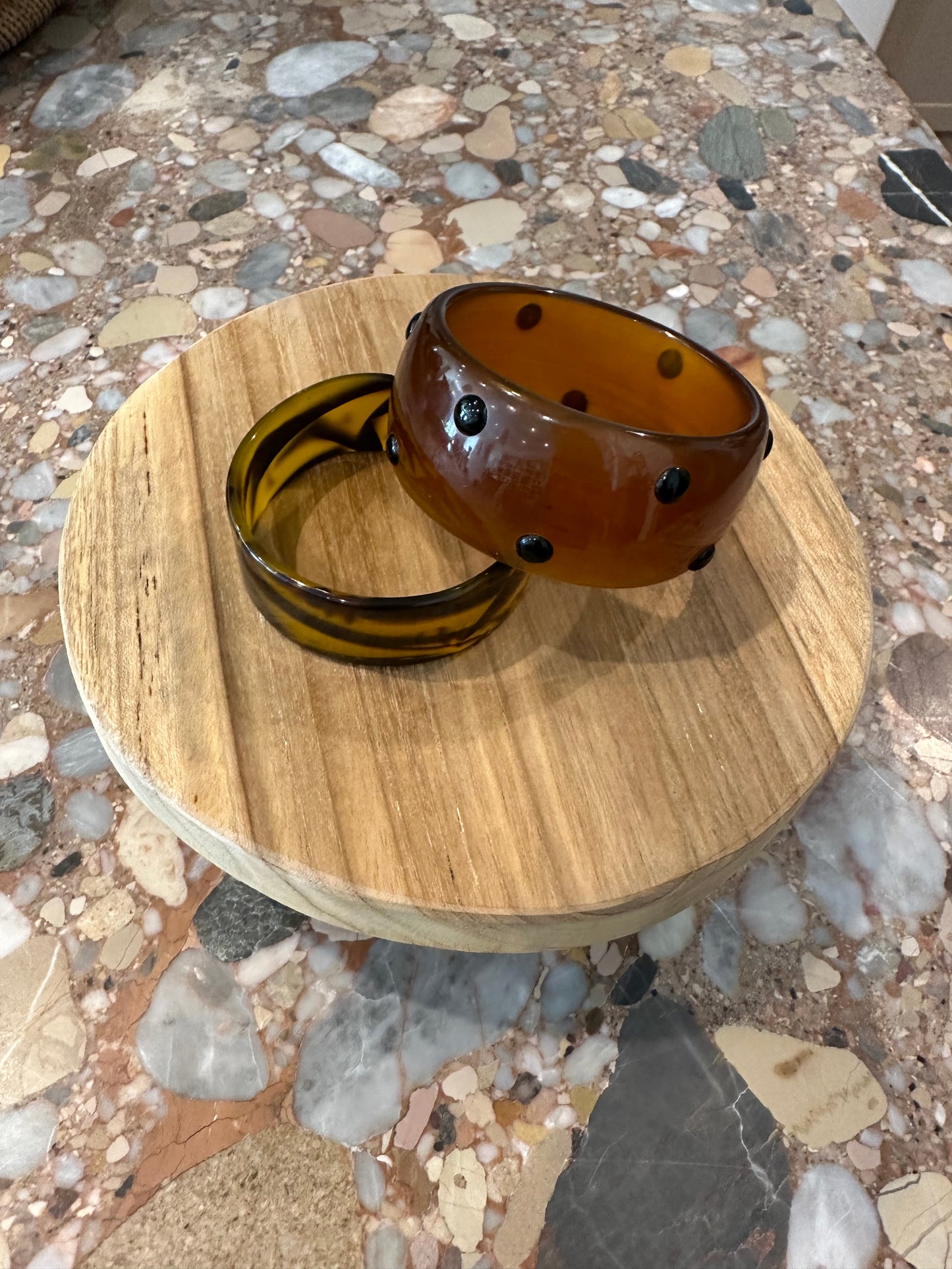 Vintage 80s Faux Tortise Cuff