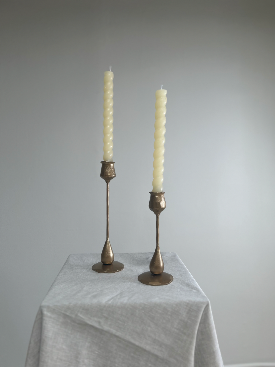 Hand Forged Iron Taper Holder Set