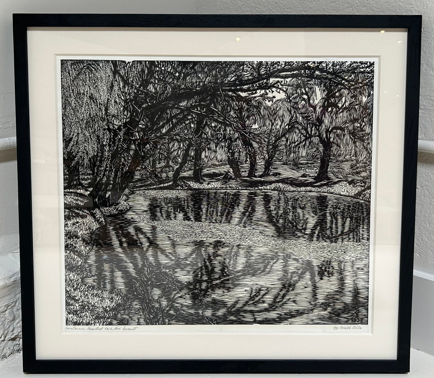 Framed Ink Etching