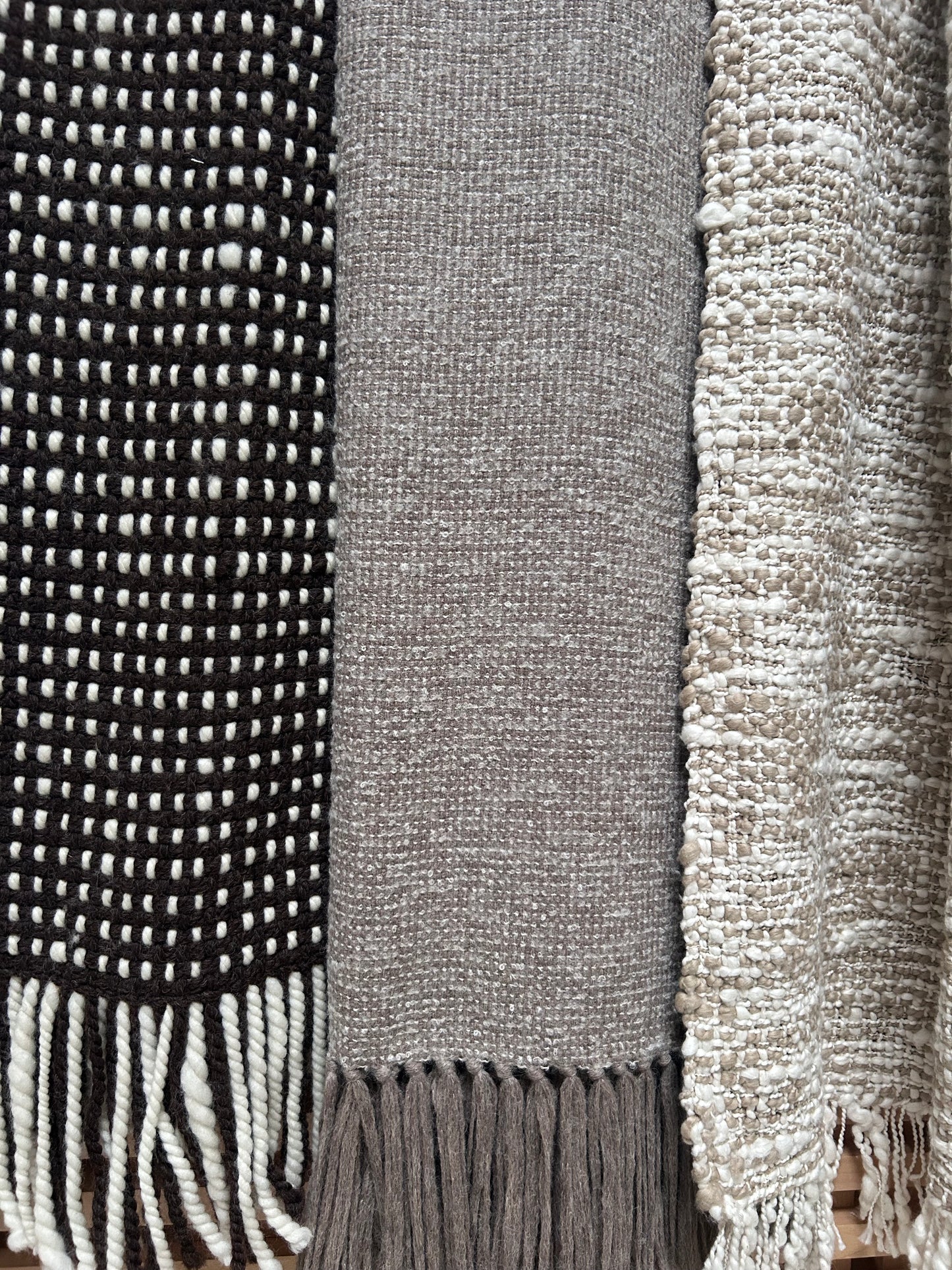 Aurora Handwoven Cotton Throw, Cafe