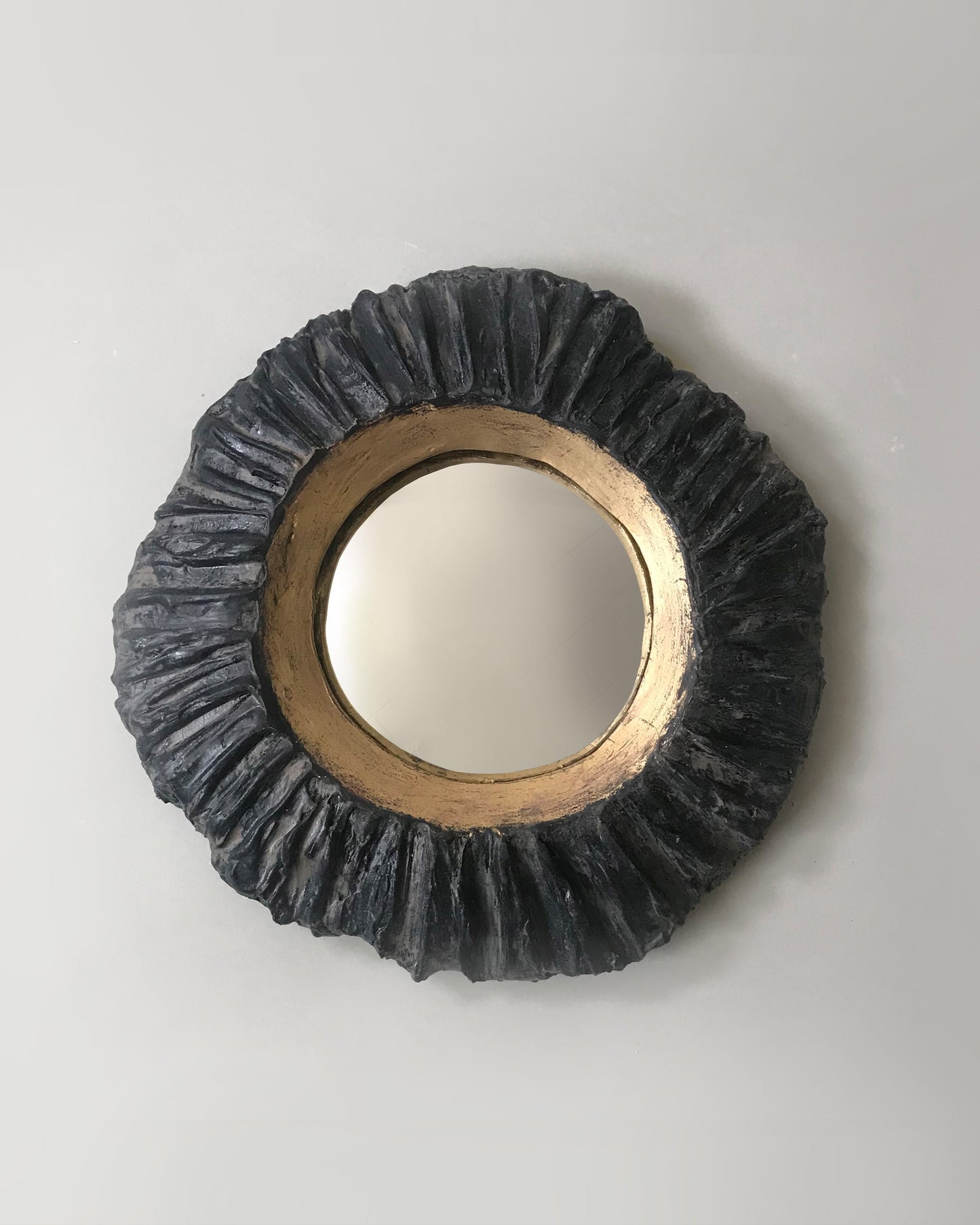 Plaster Framed Convex Mirror