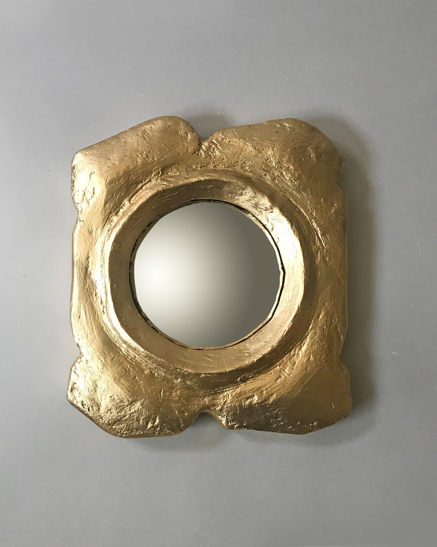 Plaster Framed Convex Mirror