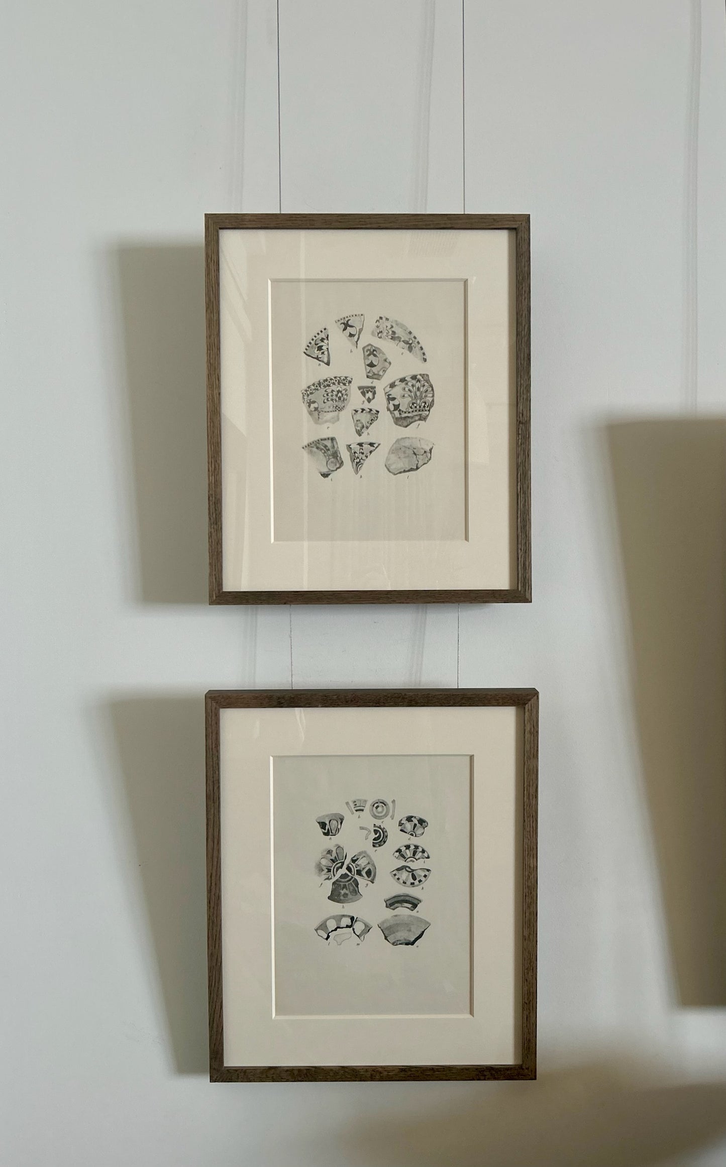 Vintage Artifact Book Pages Pair, Framed