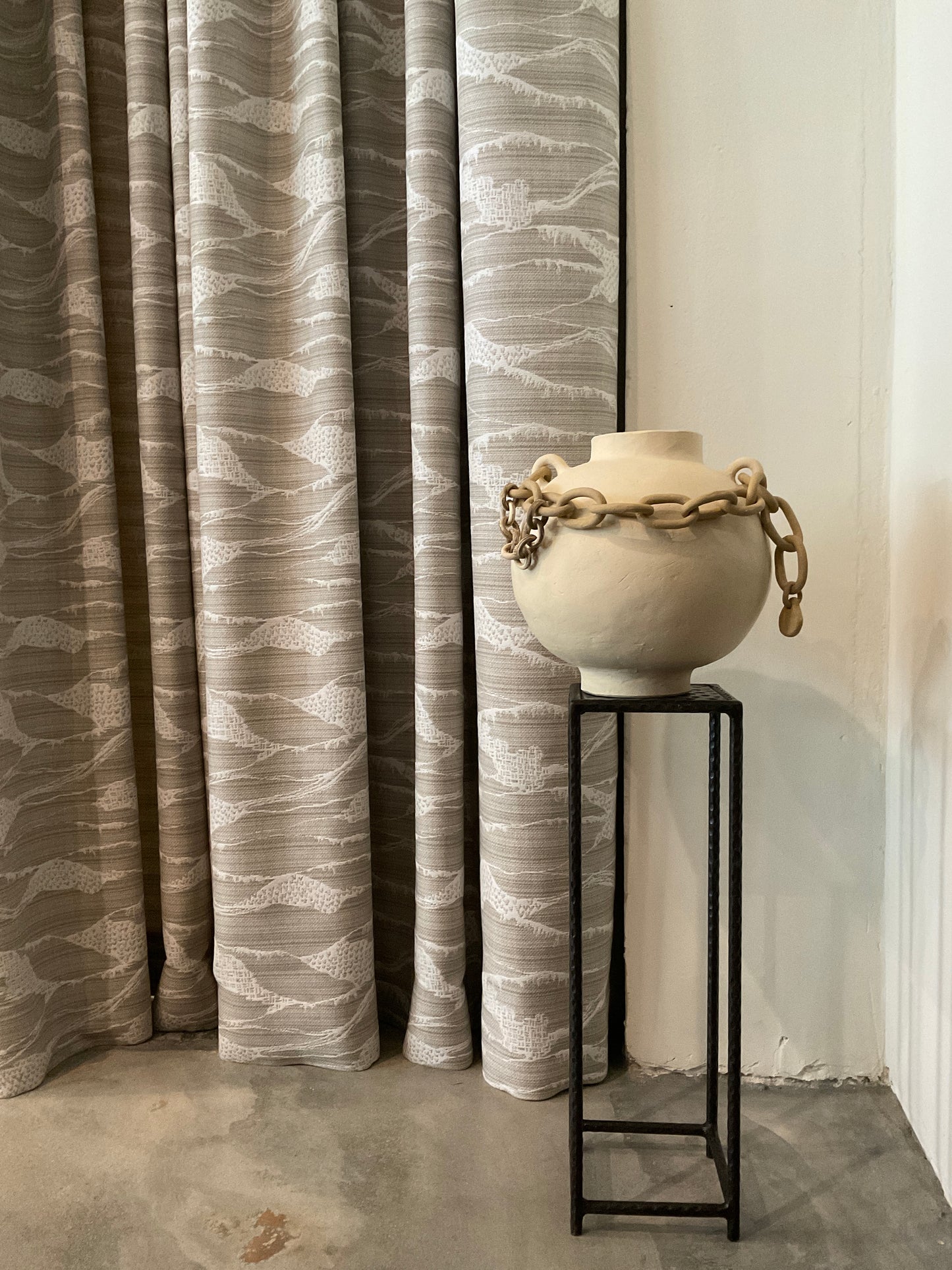 Large Orb Vase w Two Chains