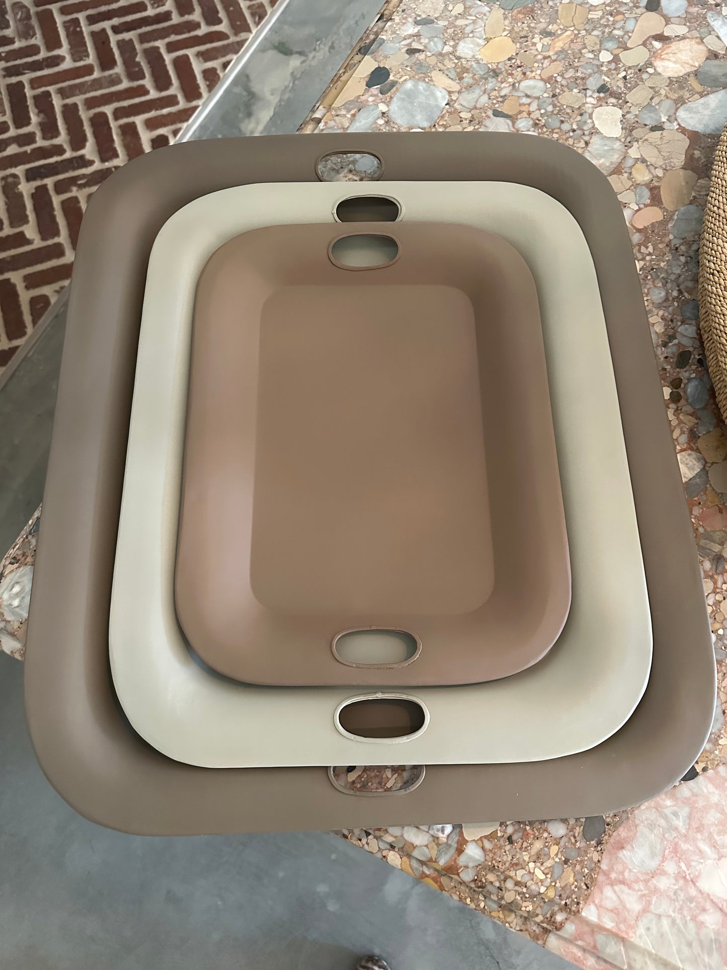 Toleware Tray Set, Mushroom