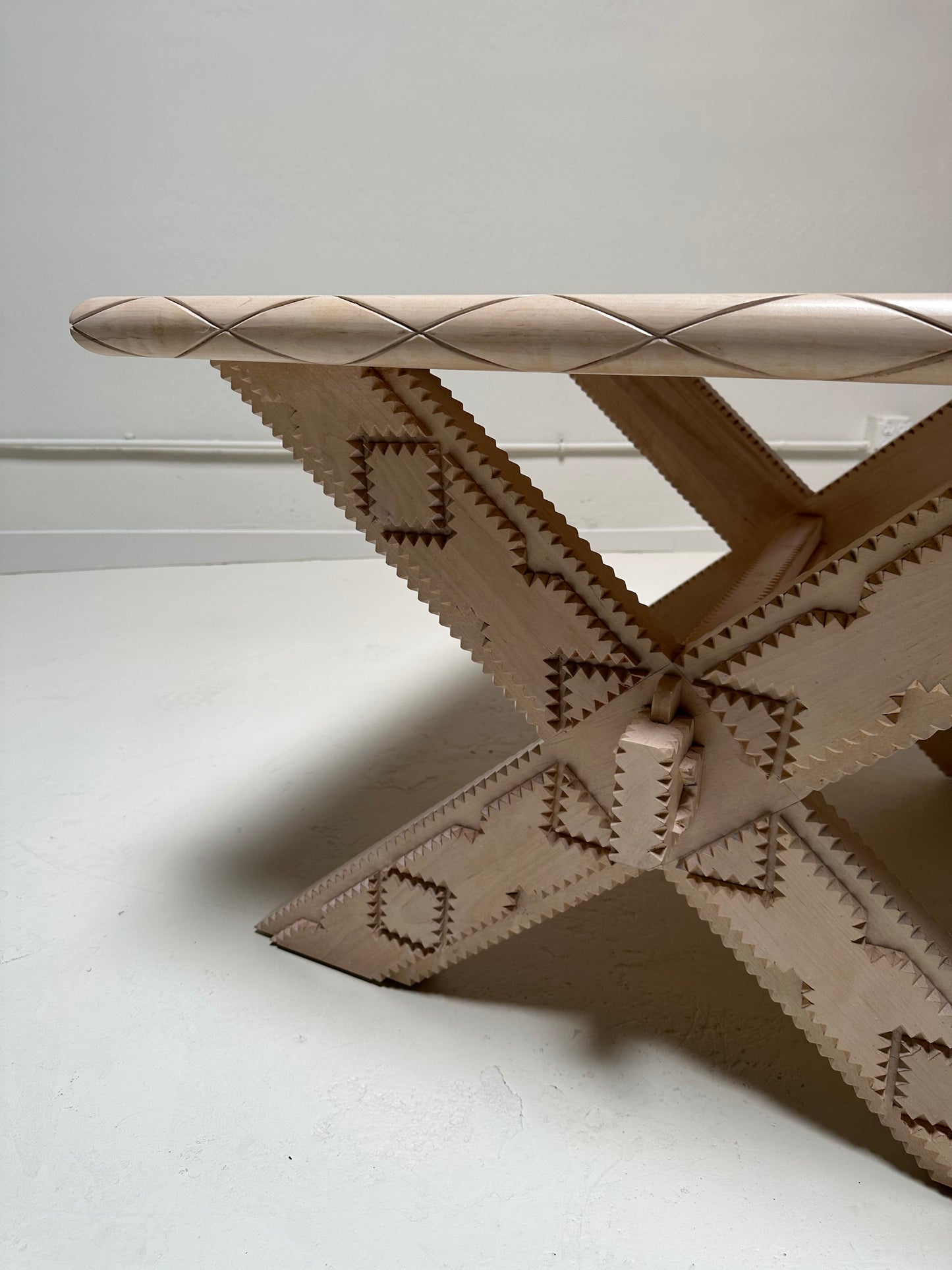 Tramp Art Inspired Side Table