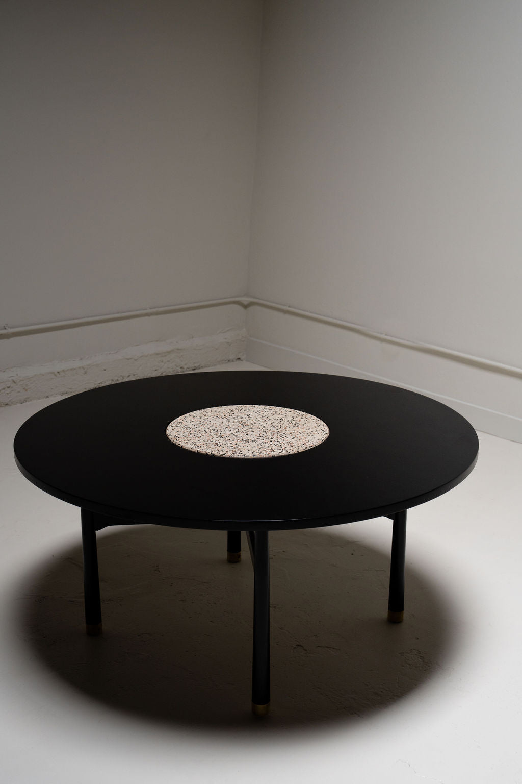 Harvey Probber Walnut Game Table with Terazzo Inlay