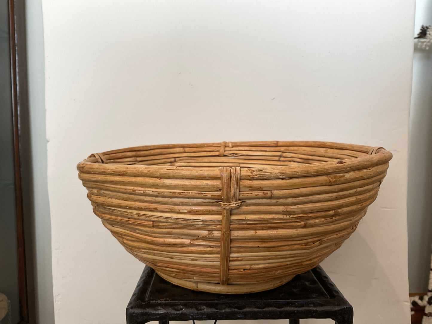 Vintage caned bowl