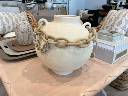 Large Orb Vase w Two Chains