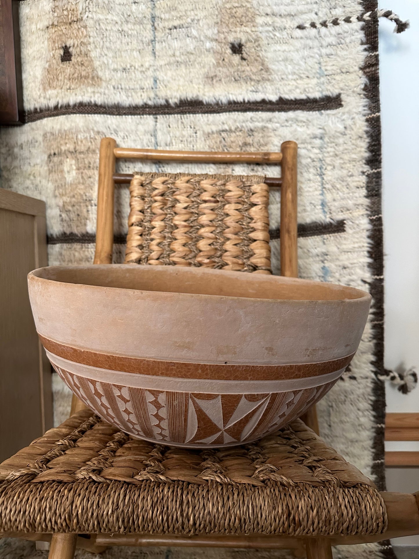 Decorative Carved Gourd Bowl