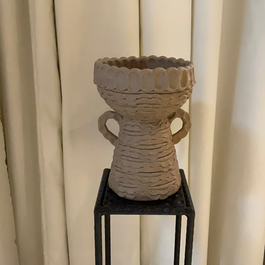 Pedestal Vase with Handles