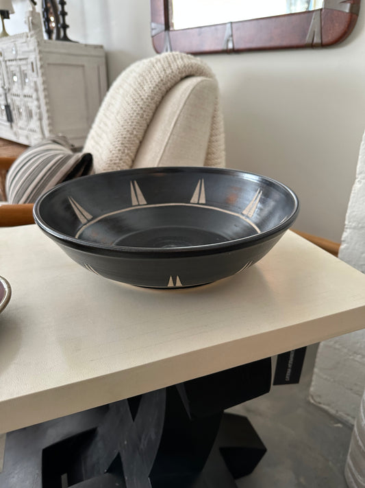 Black Ceramic Bowl, Large