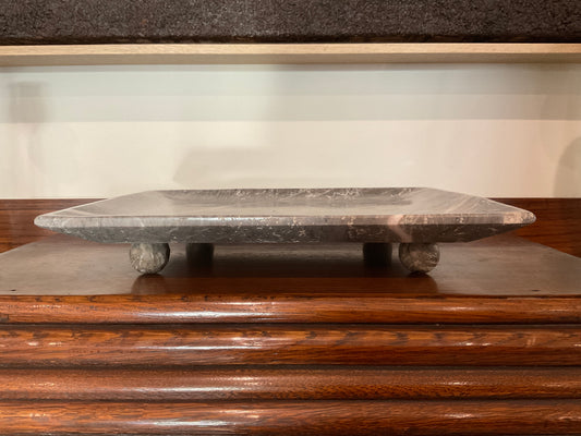 Gray Marble Dish with Ball Feet