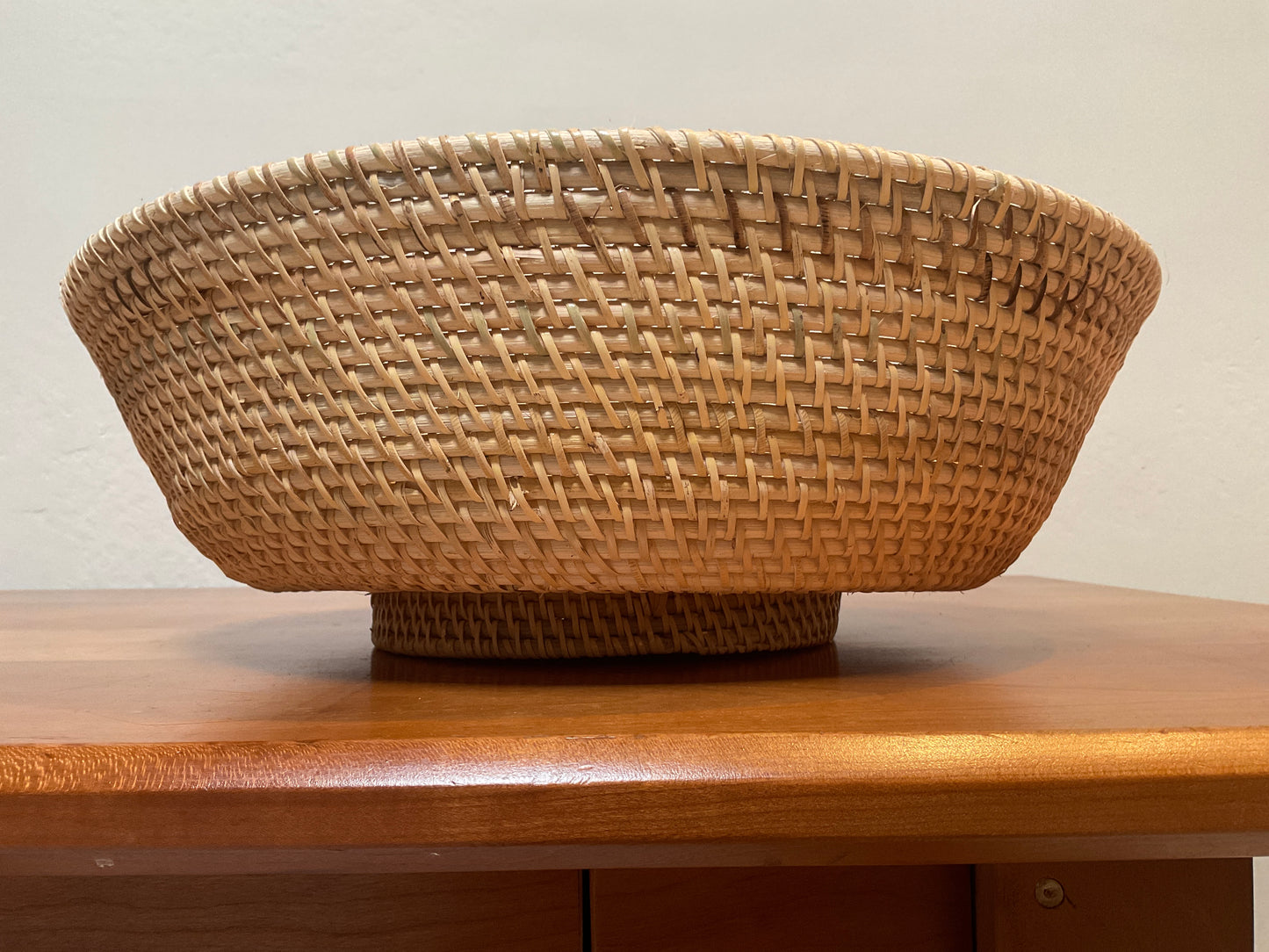 Decorative Hand Woven Rattan Footed Bowl