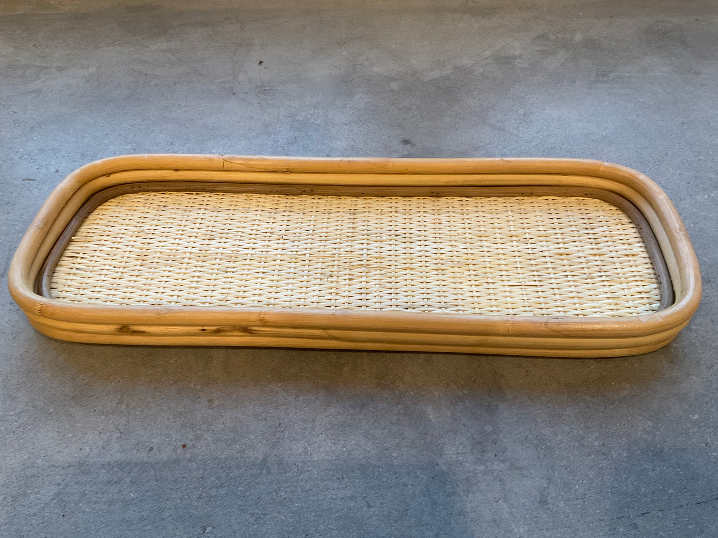 Decorative Hand Woven Rattan Tray, Small