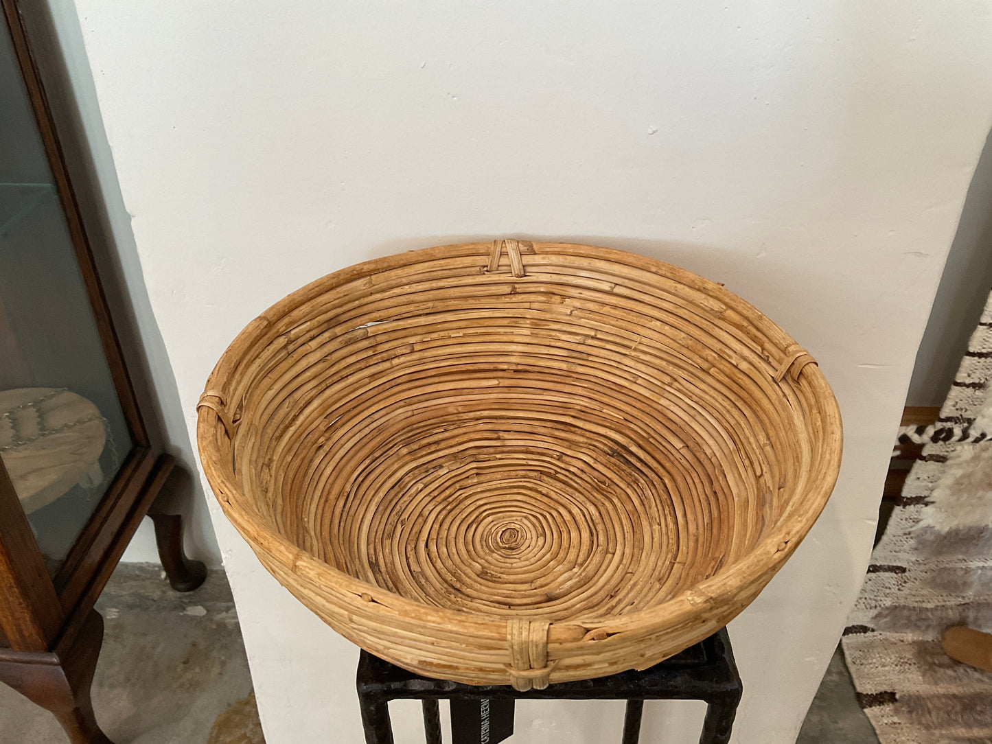 Vintage caned bowl