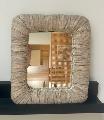 KH Custom Upholstered Small Rectangular Mirror