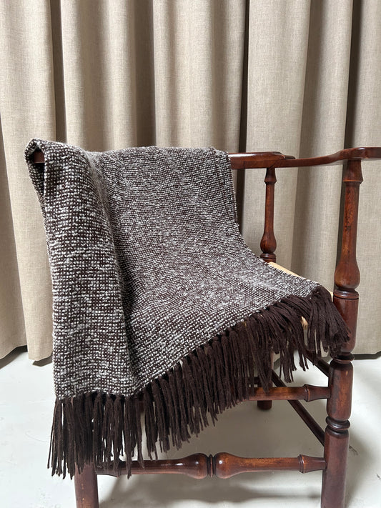 Misti Handwoven Wool Throw, Brown