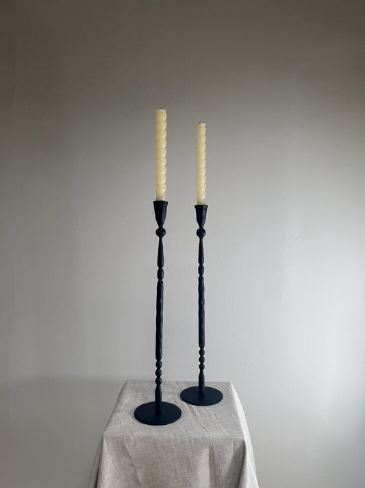 Hand Forged Cast Iron Taper Holder Set