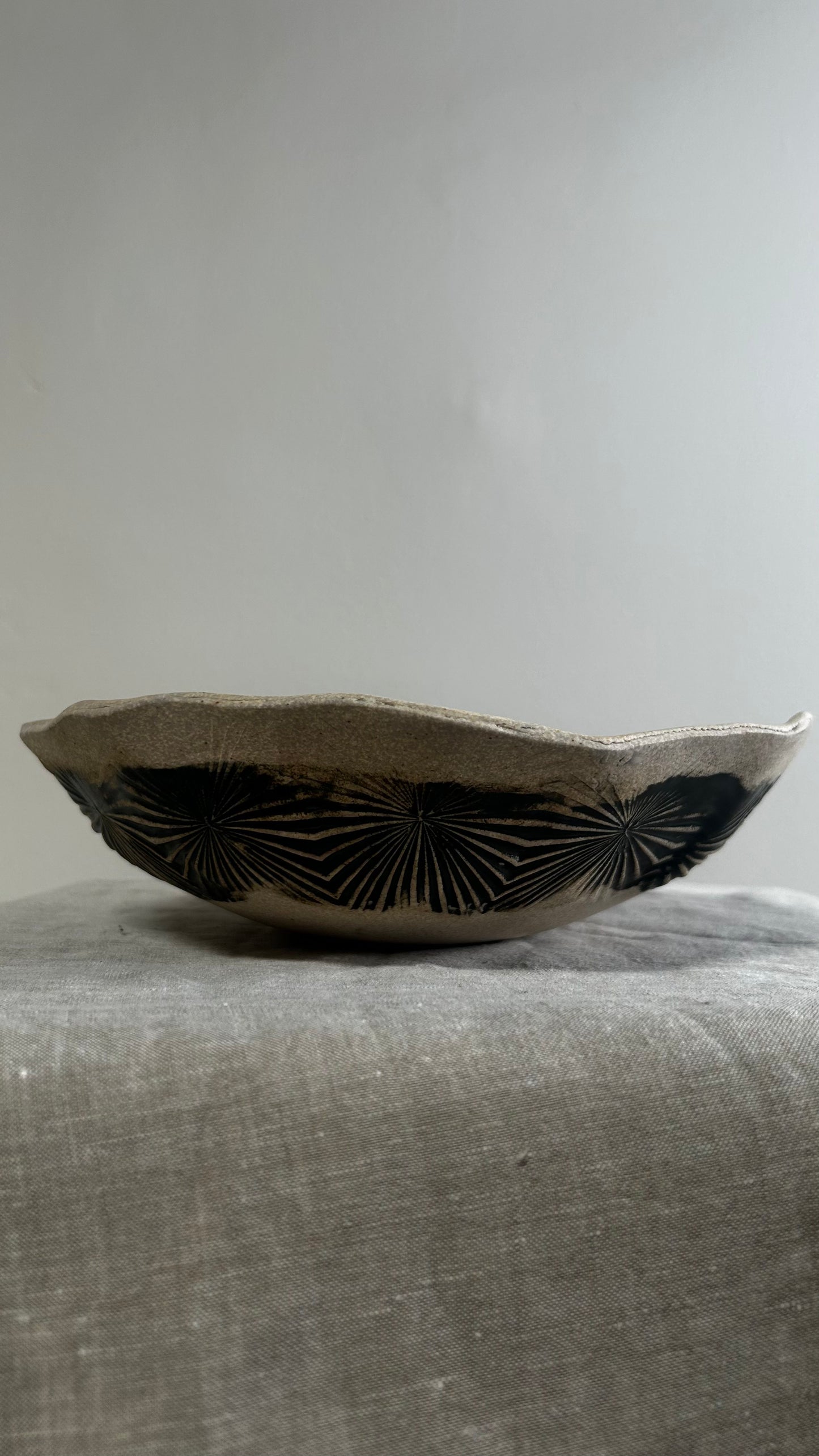 Sunburst Etched Bowl