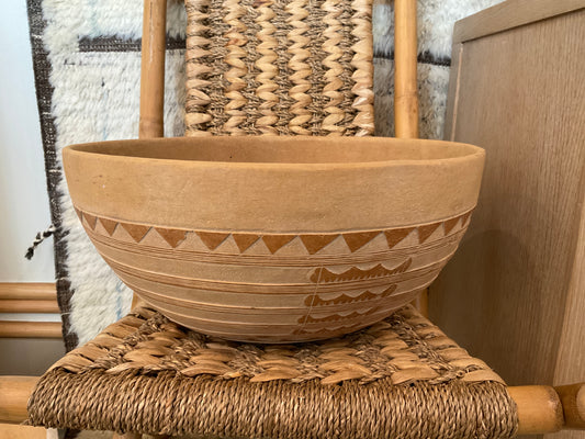 Decorative Carved Gourd Bowl