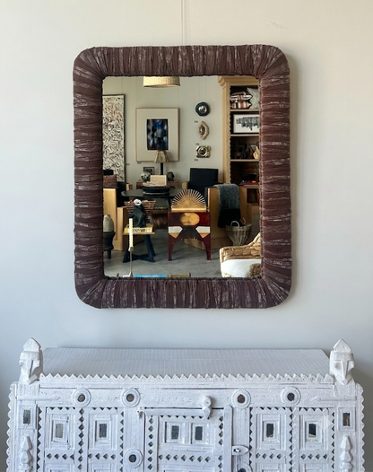 KH Custom Rectangular Upholstered Mirror
