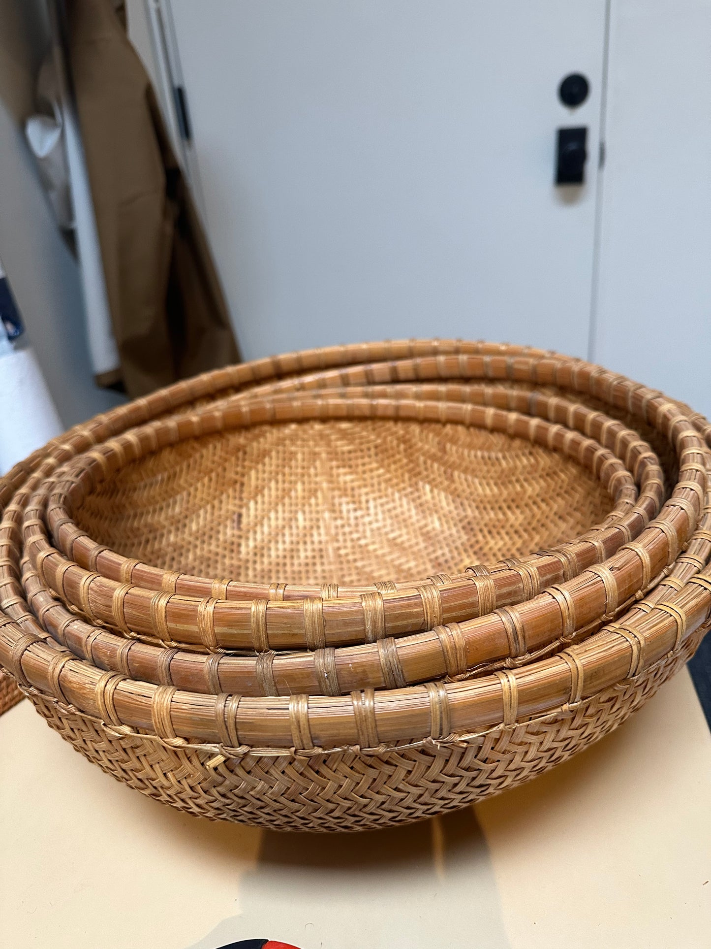 Vintage Woven Basket, L