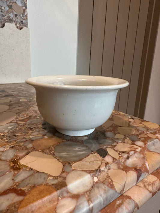 Petite White Glazed Ceramic Bowl