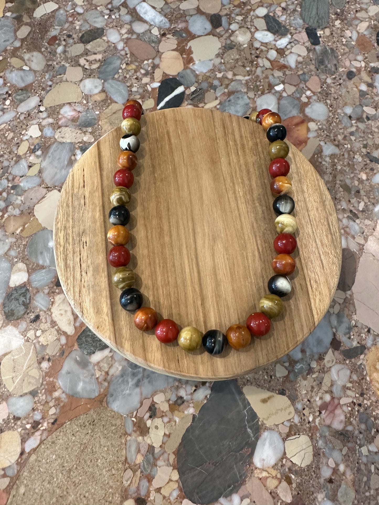 Stone Marble Necklace from Mexico