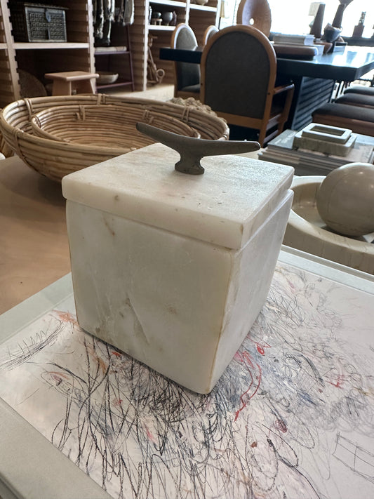 Marble Box With Brass Handle