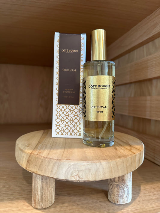 home spray, Côté Bougie, oriental scent, Moroccan fragrance, room spray, luxury home scent, ambiance spray, Marrakech inspired