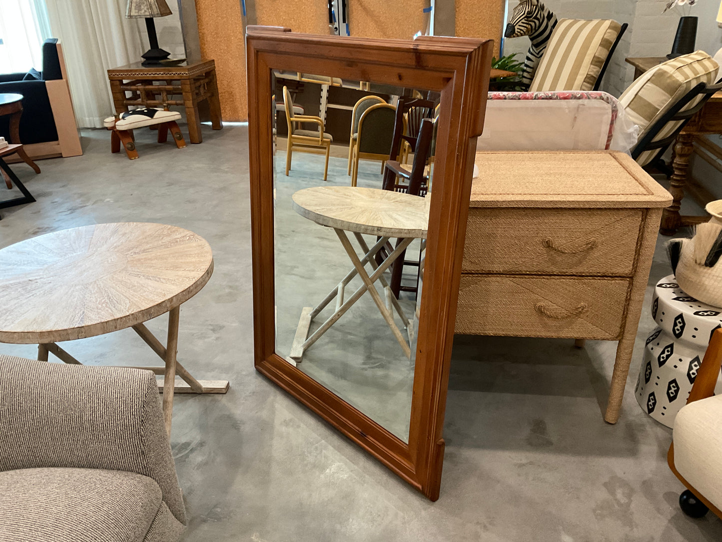 Vintage Drexel Heritage Oak Framed Mirror